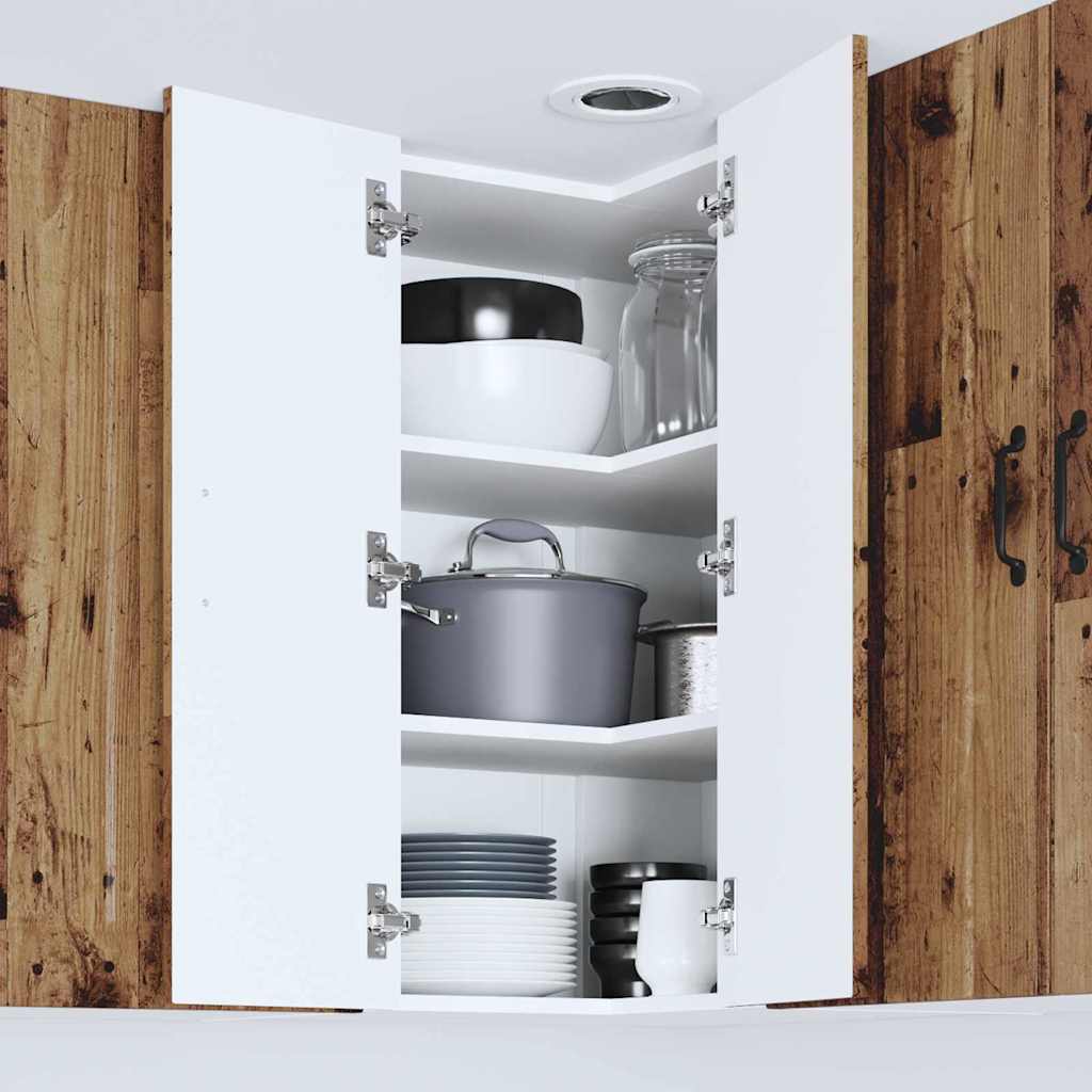 vidaXL Κρεμαστό ντουλάπι κουζίνας με ράφι Παλιό Ξύλο 57 x 57 x 80 εκ.