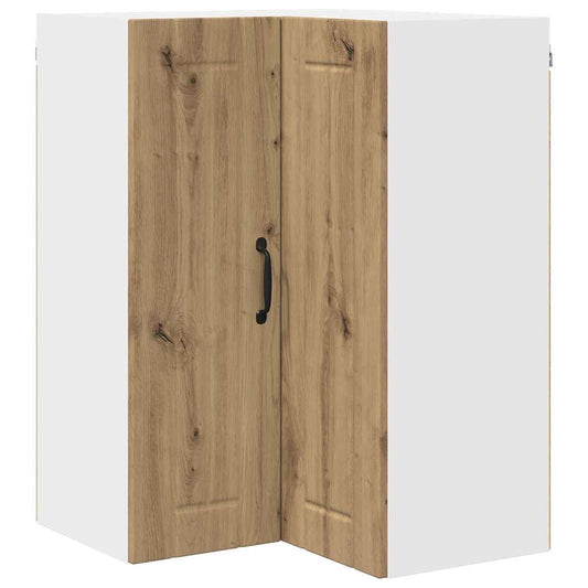 vidaXL Κρεμαστό ντουλάπι κουζίνας με ράφι Artisan Oak 57 x 57 x 80 εκ.