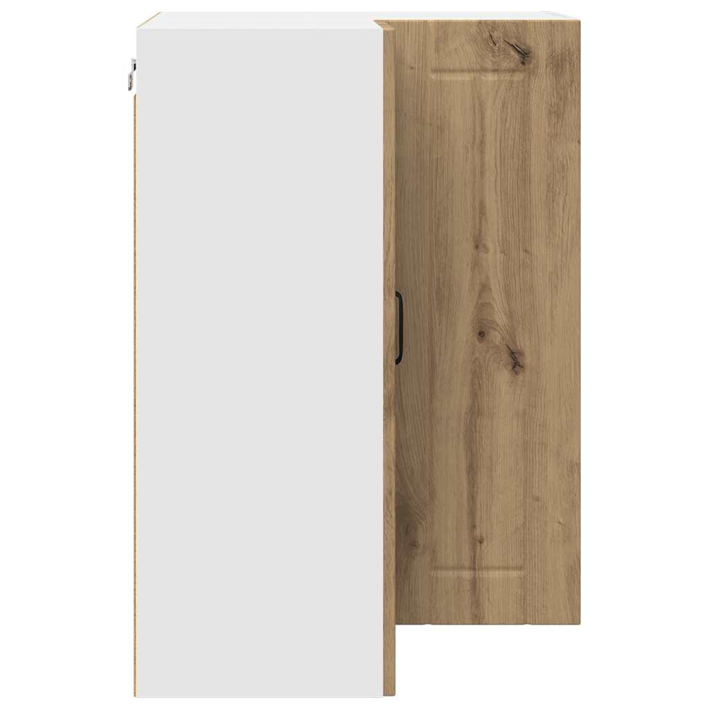 vidaXL Κρεμαστό ντουλάπι κουζίνας με ράφι Artisan Oak 57 x 57 x 80 εκ.