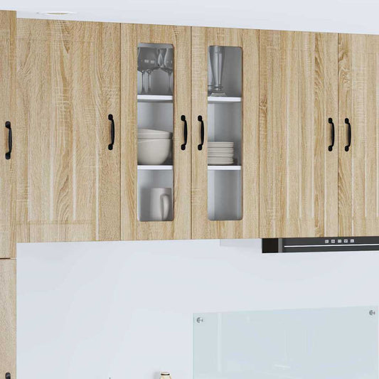 vidaXL Κρεμαστό ντουλάπι κουζίνας με ράφι Δρύς Sonoma 60 x 31 x 80 εκ.