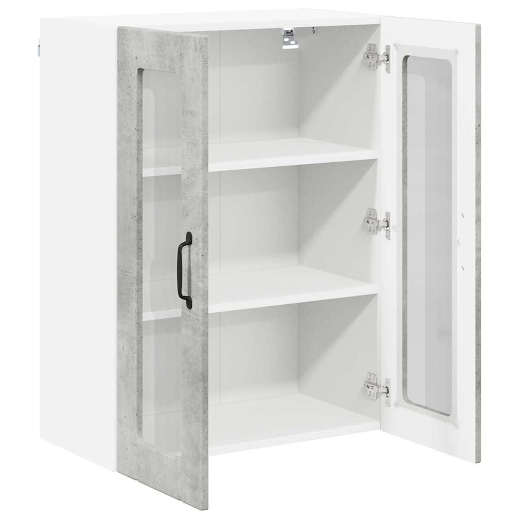 vidaXL Κρεμαστό ντουλάπι κουζίνας Σκυρόδεμα Γκρι 60 x 31 x 80 εκ.