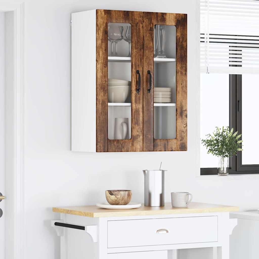 vidaXL Κρεμαστό ντουλάπι κουζίνας Καπνιστό Δρύς 60 x 31 x 80 εκ.