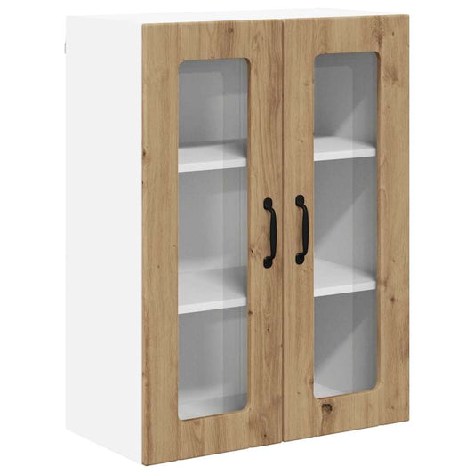 vidaXL Κρεμαστό ντουλάπι κουζίνας με ράφι Artisan Oak 60 x 31 x 80 εκ.