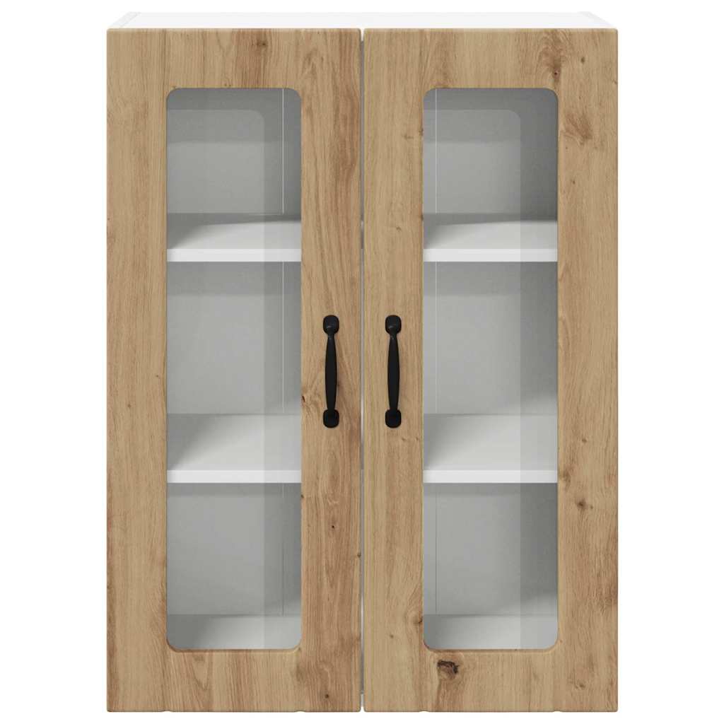 vidaXL Κρεμαστό ντουλάπι κουζίνας με ράφι Artisan Oak 60 x 31 x 80 εκ.