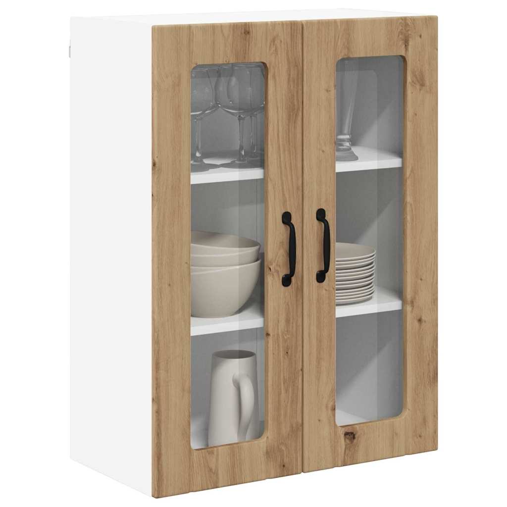 vidaXL Κρεμαστό ντουλάπι κουζίνας με ράφι Artisan Oak 60 x 31 x 80 εκ.