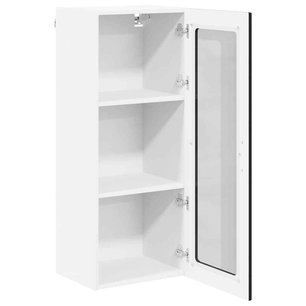 vidaXL Κρεμαστό ντουλάπι κουζίνας με ράφι Μαύρο 40 x 31 x 100 εκ.