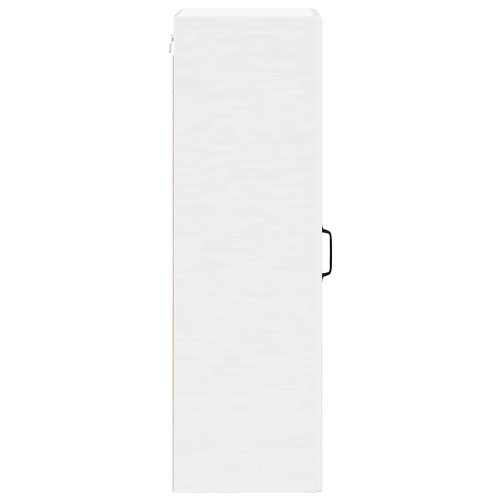 vidaXL Κρεμαστό ντουλάπι κουζίνας με ράφι Υψηλής γυαλάδας λευκό