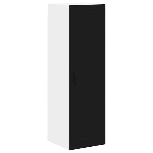 vidaXL Κρεμαστό ντουλάπι κουζίνας με ράφι Μαύρο 30 x 31 x 100 εκ.