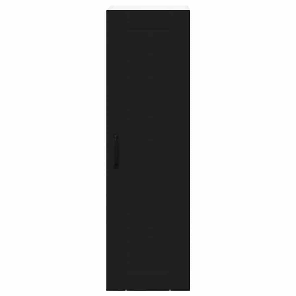 vidaXL Κρεμαστό ντουλάπι κουζίνας με ράφι Μαύρο 30 x 31 x 100 εκ.