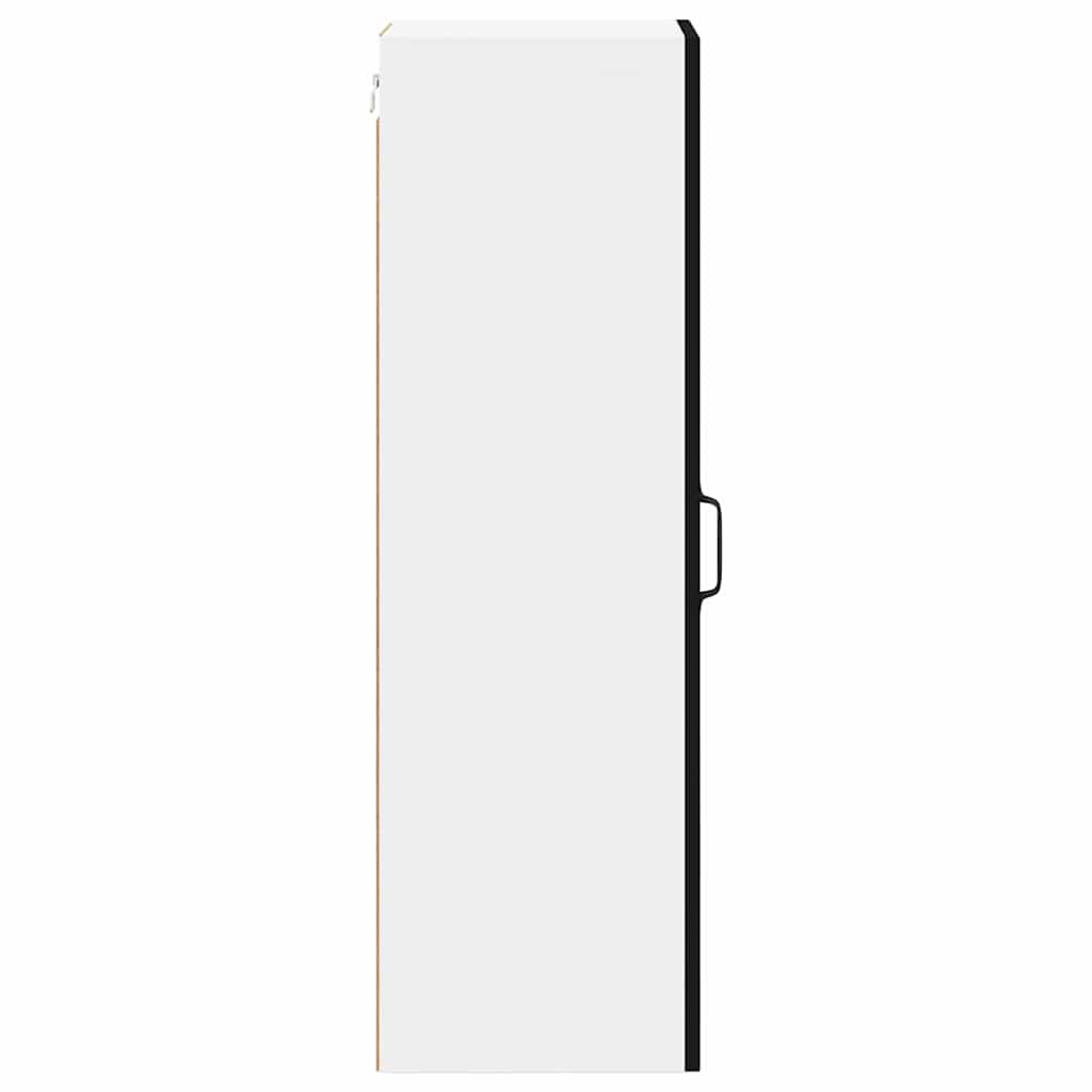 vidaXL Κρεμαστό ντουλάπι κουζίνας με ράφι Μαύρο 30 x 31 x 100 εκ.