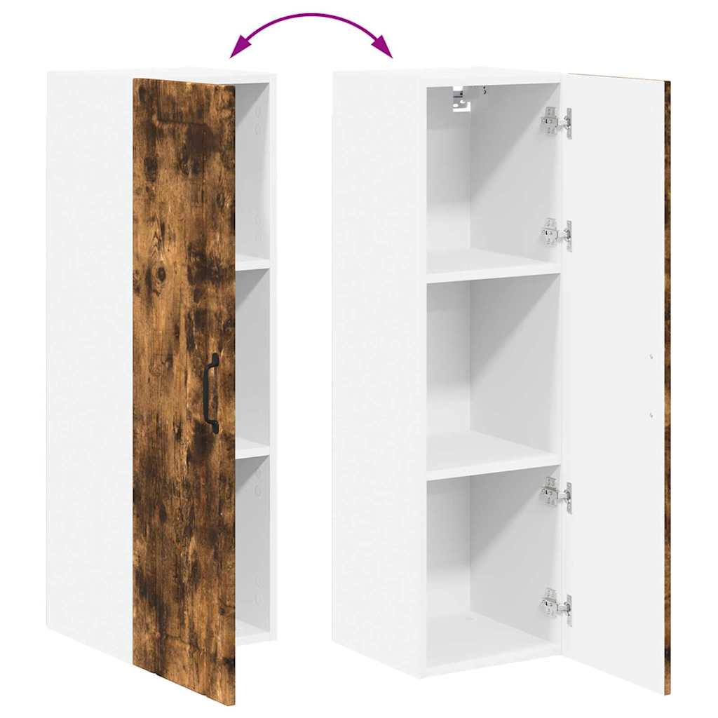 vidaXL Κρεμαστό ντουλάπι κουζίνας Καπνιστό Δρύς 30 x 31 x 100 εκ.