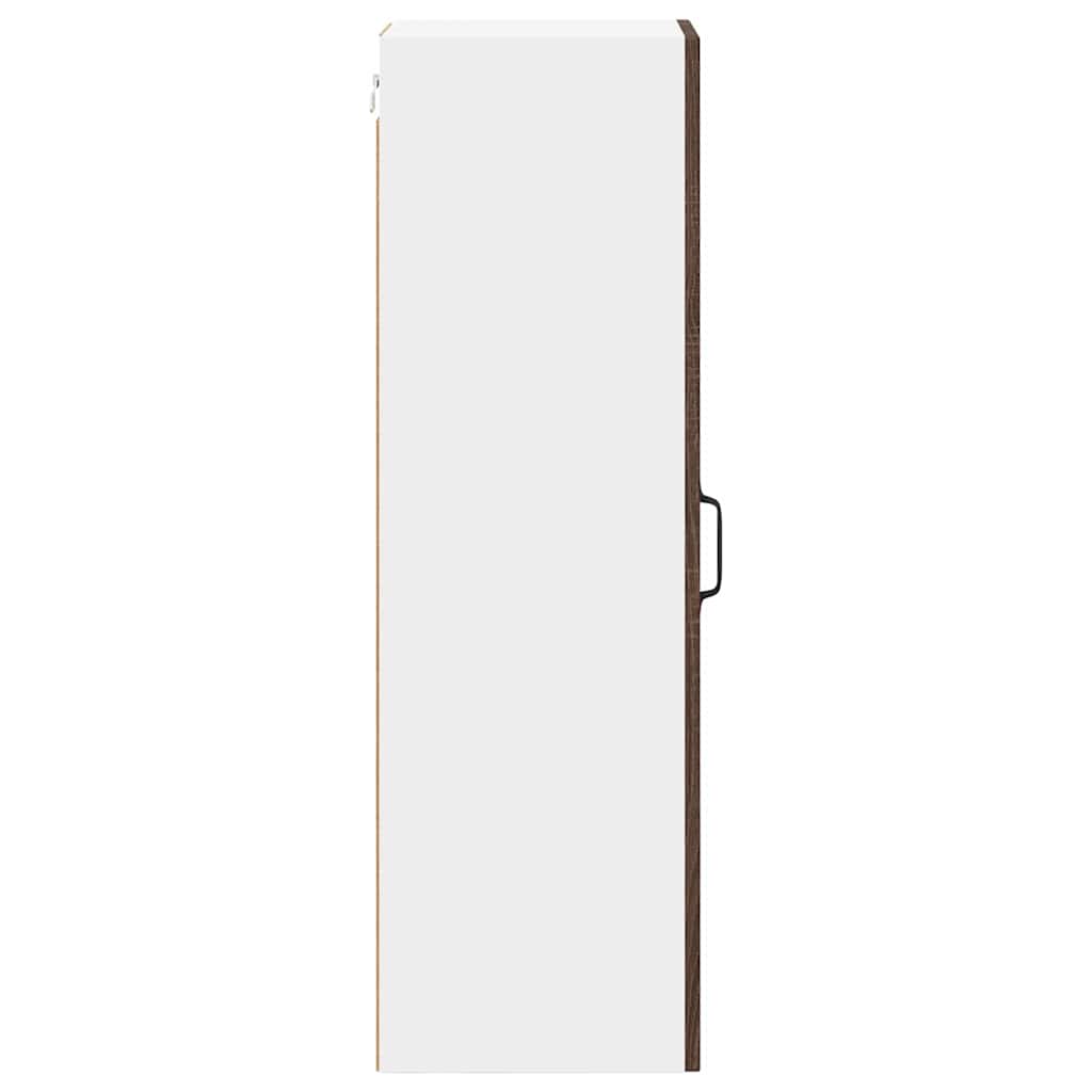 vidaXL Κρεμαστό ντουλάπι κουζίνας με ράφι Καφέ δρυς 30 x 31 x 100 εκ.