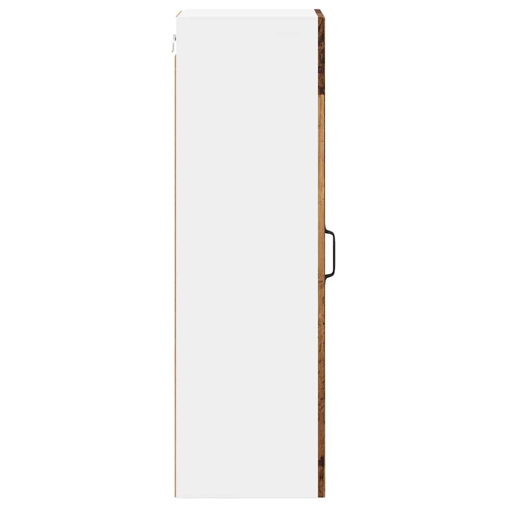 vidaXL Κρεμαστό ντουλάπι κουζίνας με ράφι Παλιό Ξύλο 30 x 31 x 100 εκ.