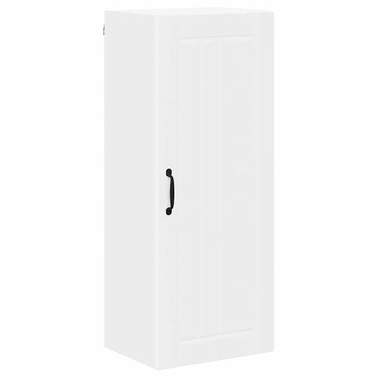 vidaXL Κρεμαστό ντουλάπι κουζίνας με ράφι Λευκό 40 x 31 x 100 εκ.