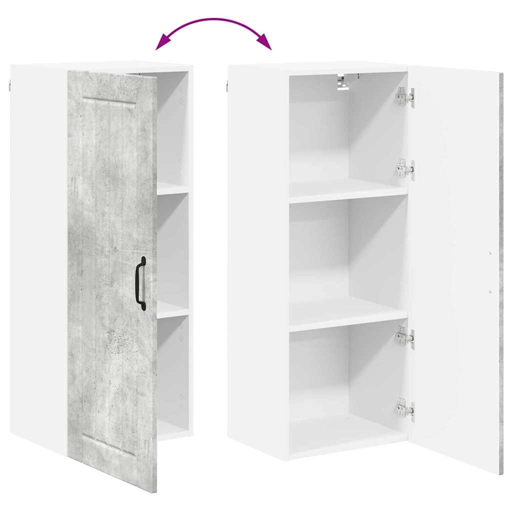 vidaXL Κρεμαστό ντουλάπι κουζίνας Σκυρόδεμα Γκρι 40 x 31 x 100 εκ.