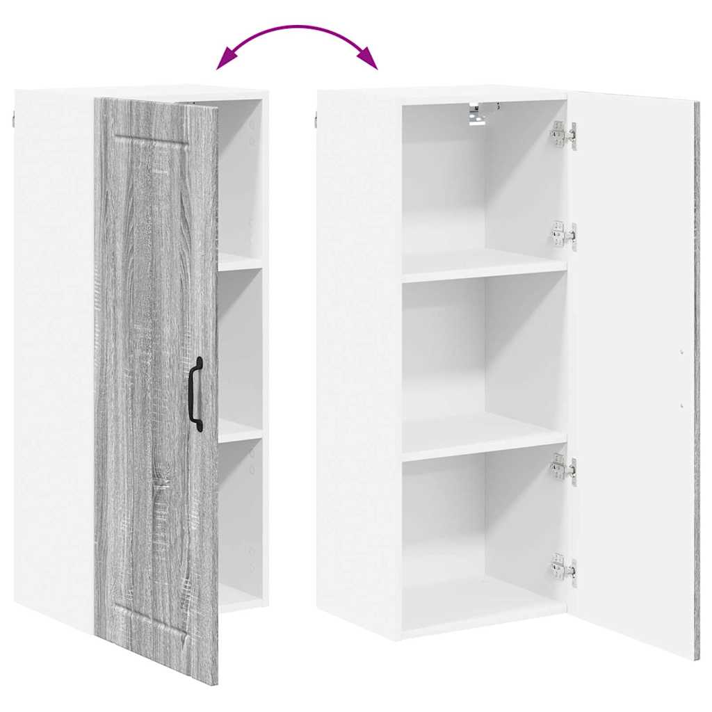 vidaXL Κρεμαστό ντουλάπι κουζίνας Γκρίζο Σονομα 40 x 31 x 100 εκ.