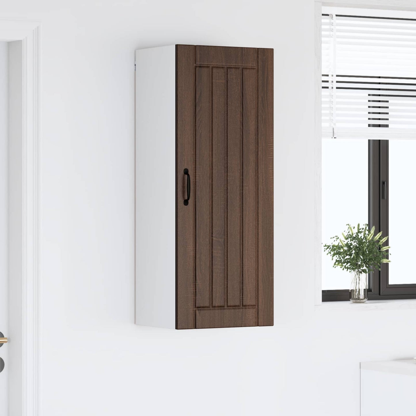 vidaXL Ντουλάπα Τοίχου Lucca Καφέ Ξύλο Δρυός 40 x 31 x 100 εκ.