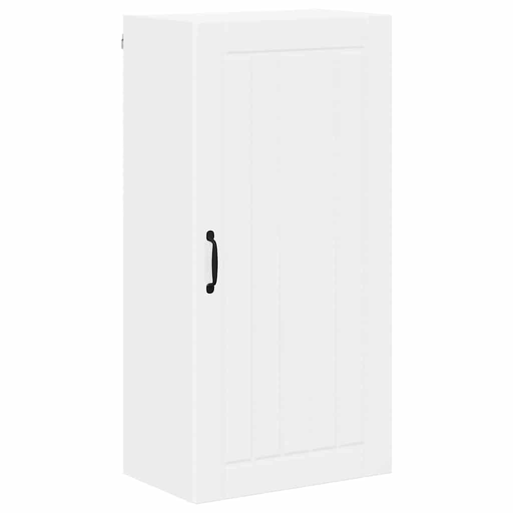 vidaXL Κρεμαστό ντουλάπι κουζίνας με ράφι Υψηλής γυαλάδας λευκό