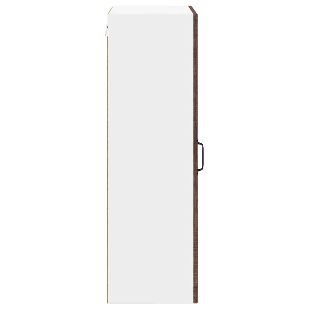 vidaXL Κρεμαστό ντουλάπι κουζίνας με ράφι Καφέ δρυς 50 x 31 x 100 εκ.