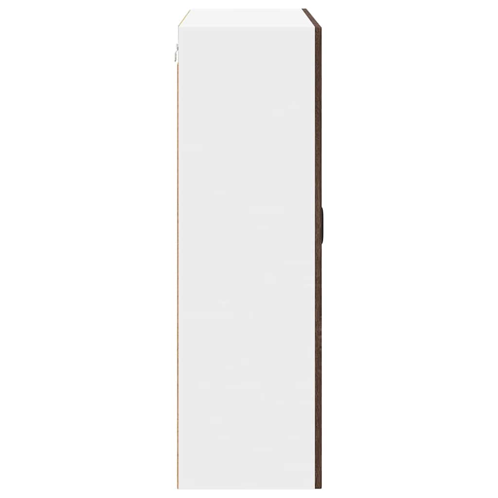 vidaXL Κρεμαστό ντουλάπι κουζίνας με πόρτα Καφέ δρυς 80 x 31 x 100 εκ.