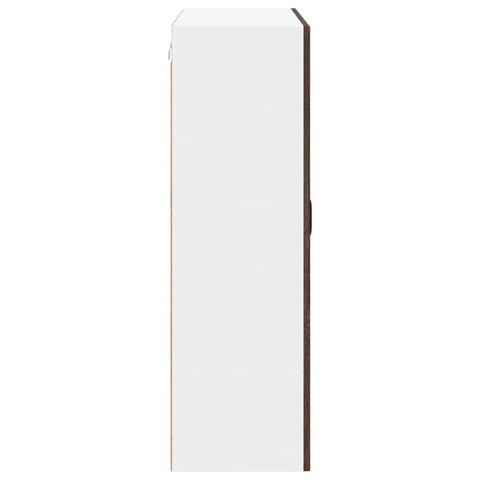 vidaXL Κρεμαστό ντουλάπι κουζίνας με πόρτα Καφέ δρυς 80 x 31 x 100 εκ.