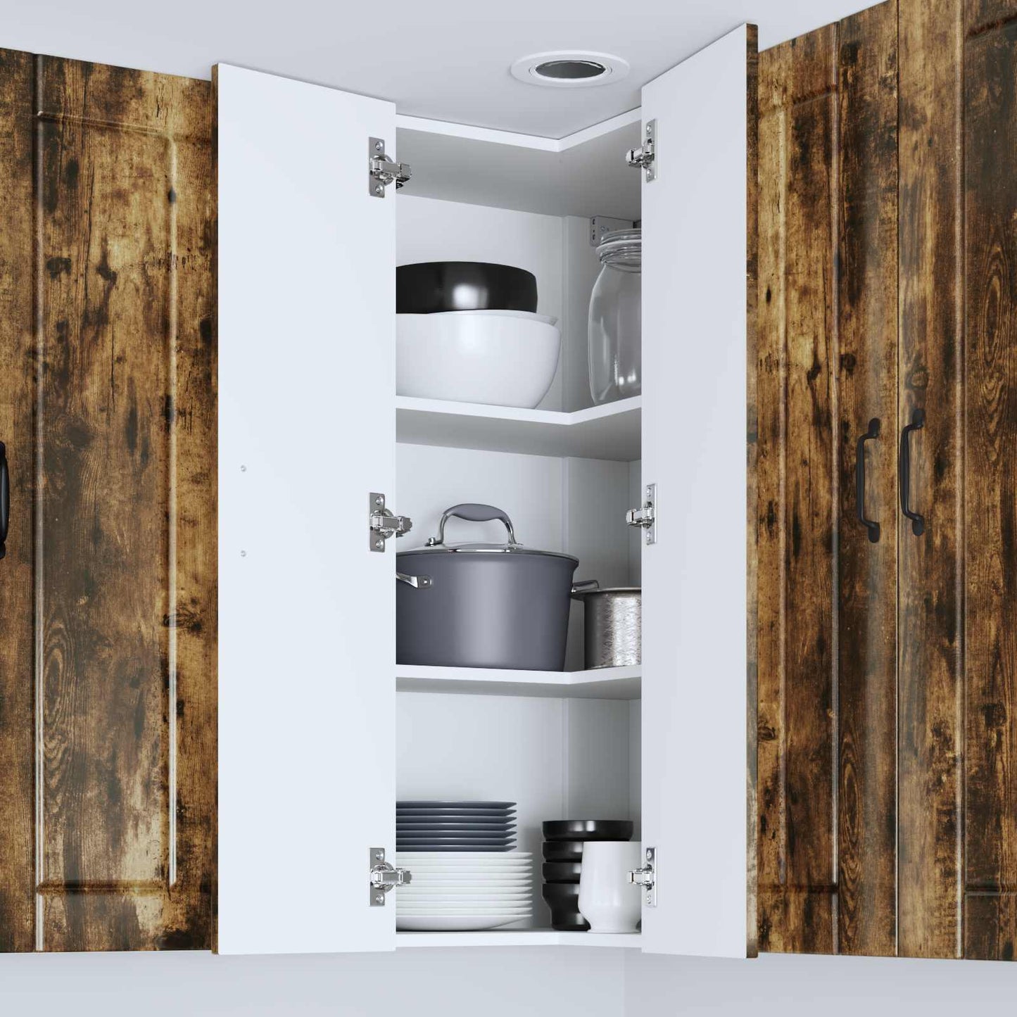 vidaXL Ντουλάπα Κουζίνας Καπνιστό Δρύς 57 x 57 x 100 εκ.