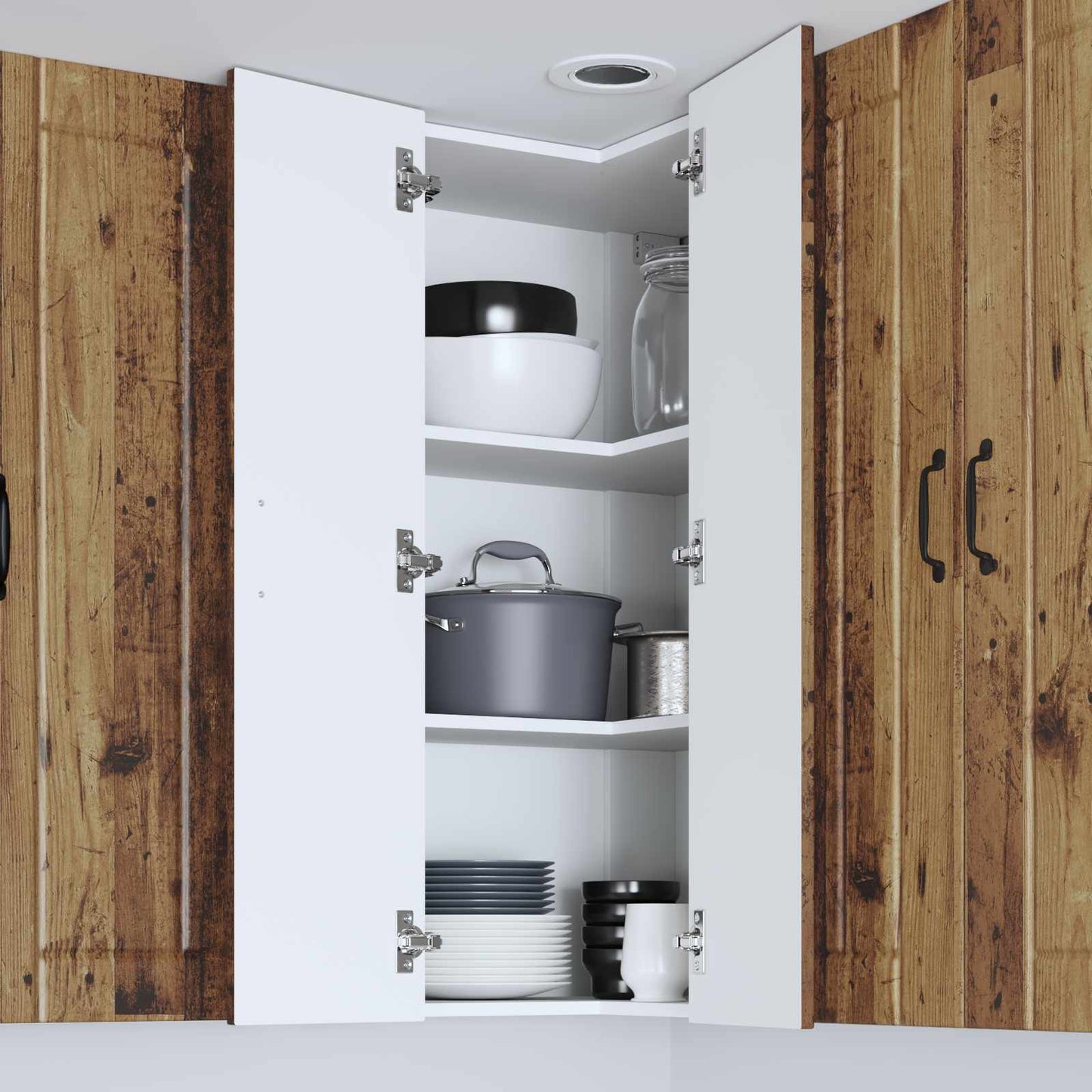 vidaXL Ντουλάπα Κουζίνας Παλιό ξύλο 57 x 57 x 100 εκ.