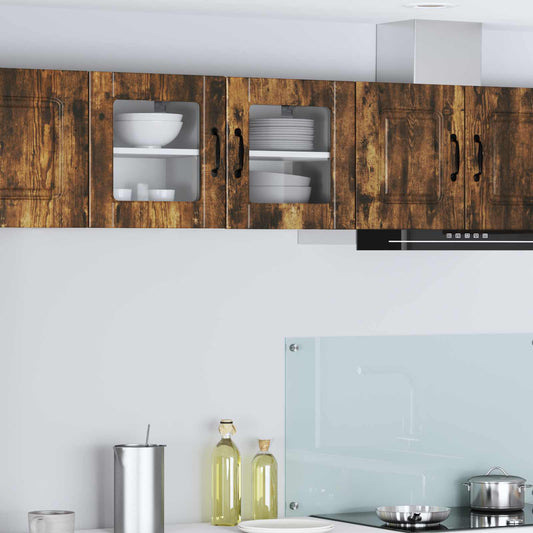 vidaXL Ραφιέρα τοίχου PORTO 2 pcs Καπνιστό Δρύς 40 x 31 x 40 εκ.