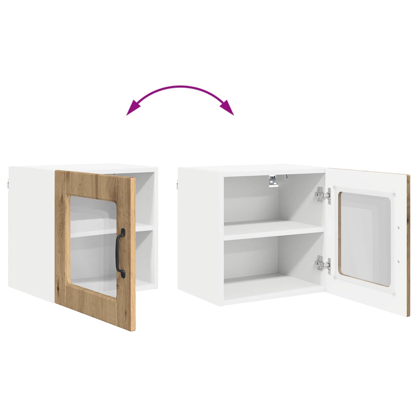 vidaXL Ραφιέρα τοίχου PORTO Artisan Oak 40 x 31 x 40 εκ.