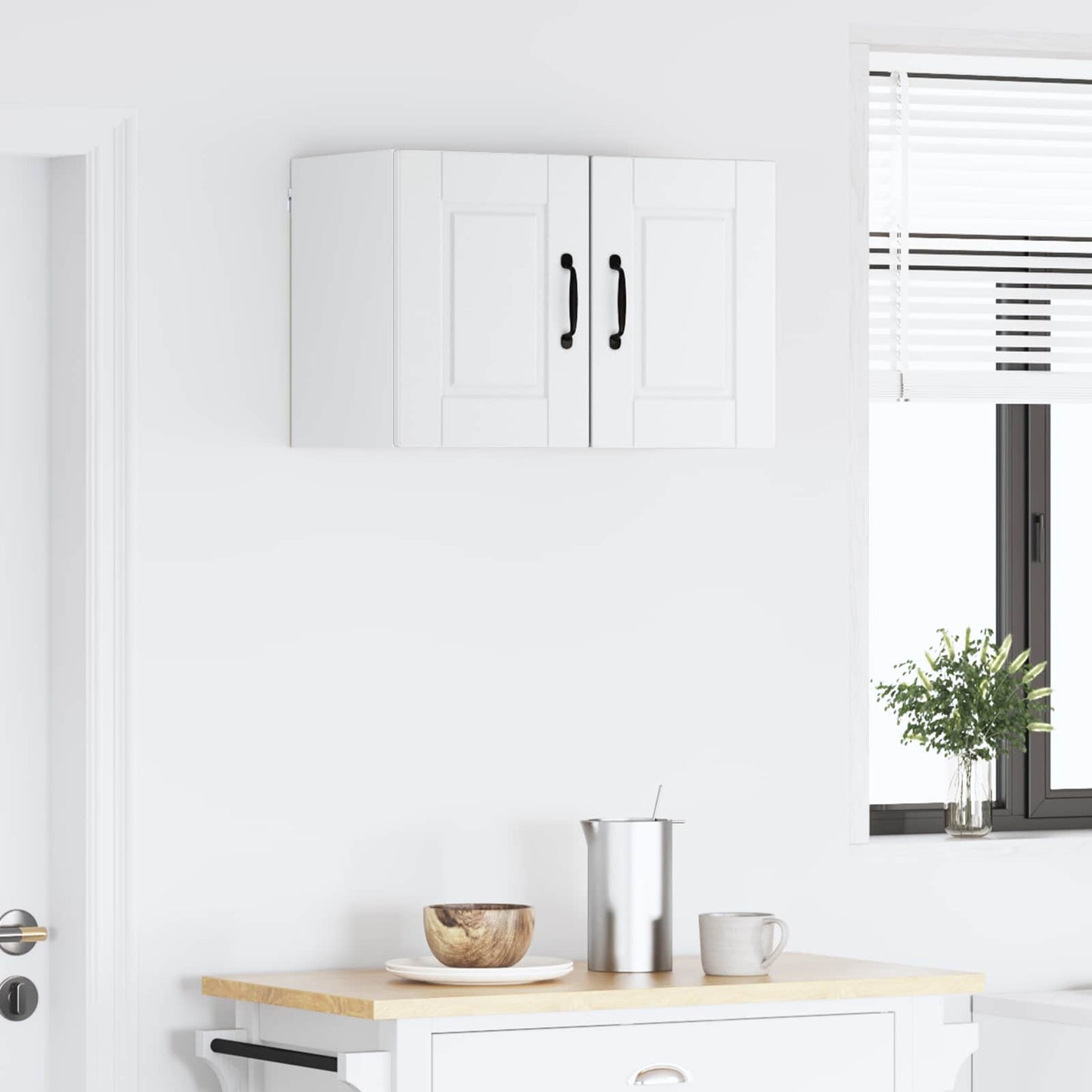 vidaXL Ντουλάπα Κουζίνας με ράφι με πόρτα 2 pcs Λευκό 30 x 31 x 40 εκ.