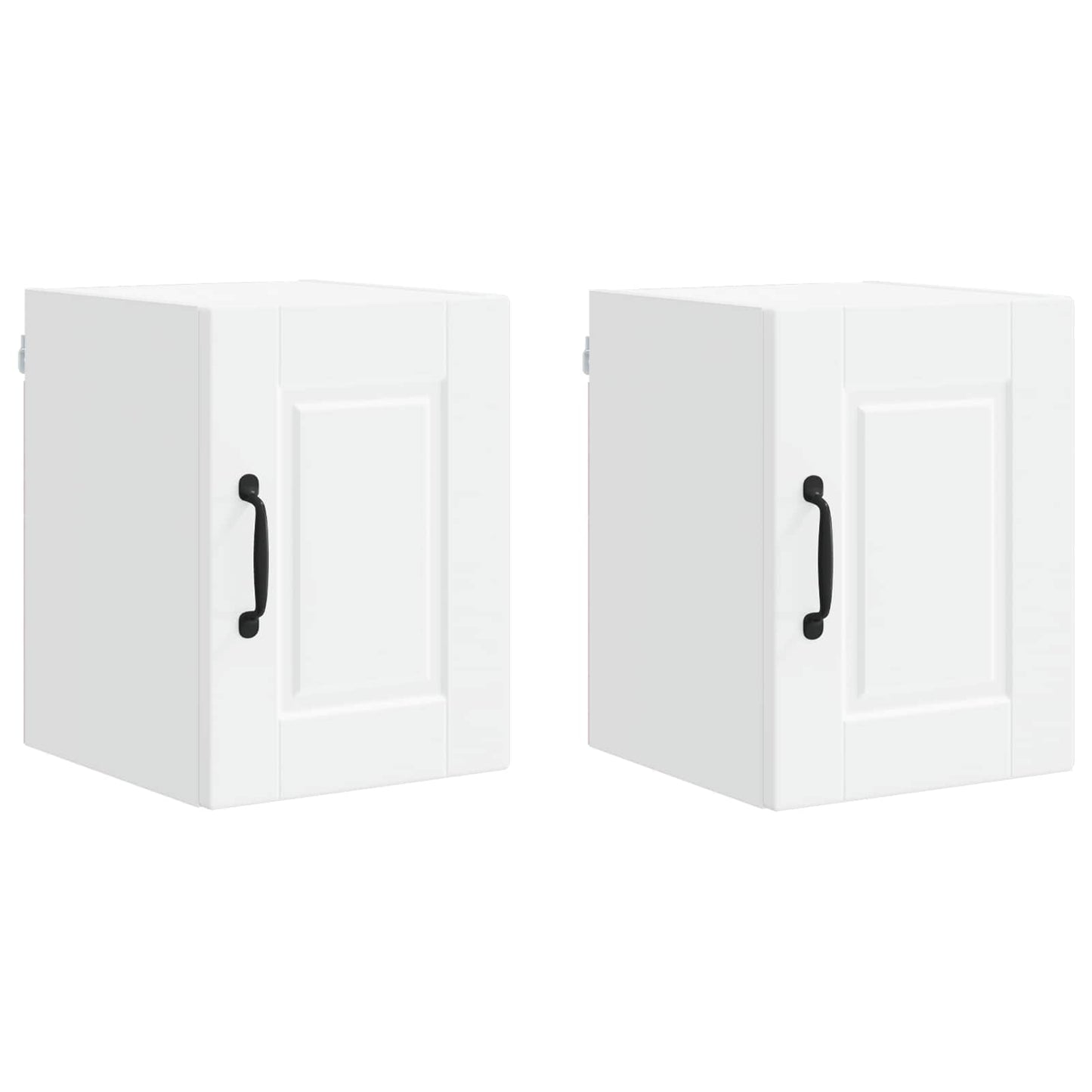 vidaXL Ντουλάπα Κουζίνας με ράφι με πόρτα 2 pcs Λευκό 30 x 31 x 40 εκ.