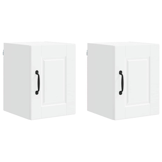 vidaXL Ντουλάπα Κουζίνας με ράφι με πόρτα 2 pcs Λευκό 30 x 31 x 40 εκ.