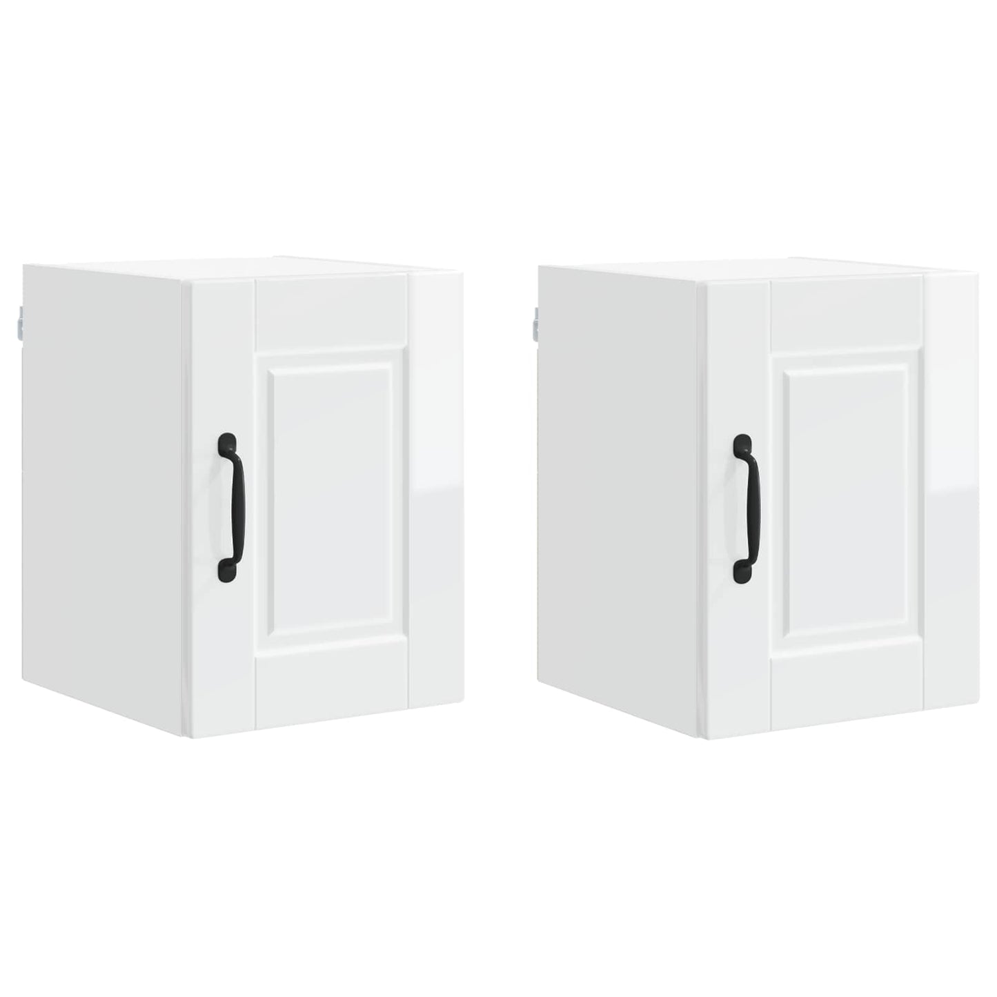 vidaXL Ντουλάπα Κουζίνας 2 pcs Υψηλής γυαλάδας λευκό 30 x 31 x 40 εκ.