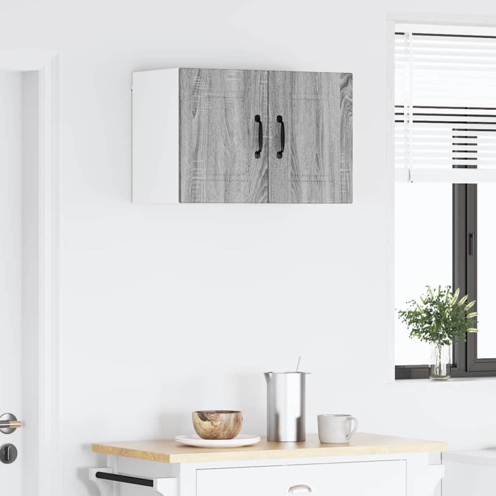 vidaXL Ντουλάπα Κουζίνας με ράφι Γκρίζο Σονομα 30 x 31 x 40 εκ.