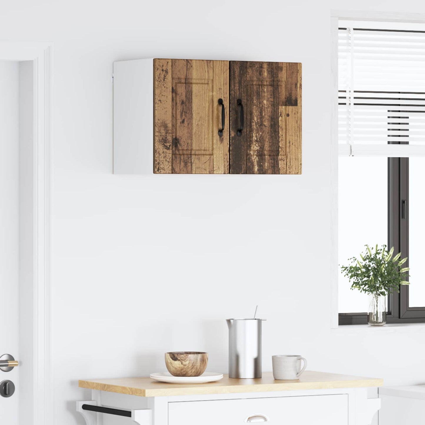 vidaXL Ντουλάπα Κουζίνας με ράφι 2 pcs Παλιό ξύλο 30 x 31 x 40 εκ.