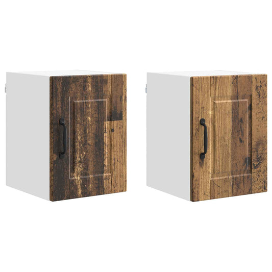 vidaXL Ντουλάπα Τοίχου PORTO 2 pcs Παλιό ξύλο 30 x 31 x 40 εκ.