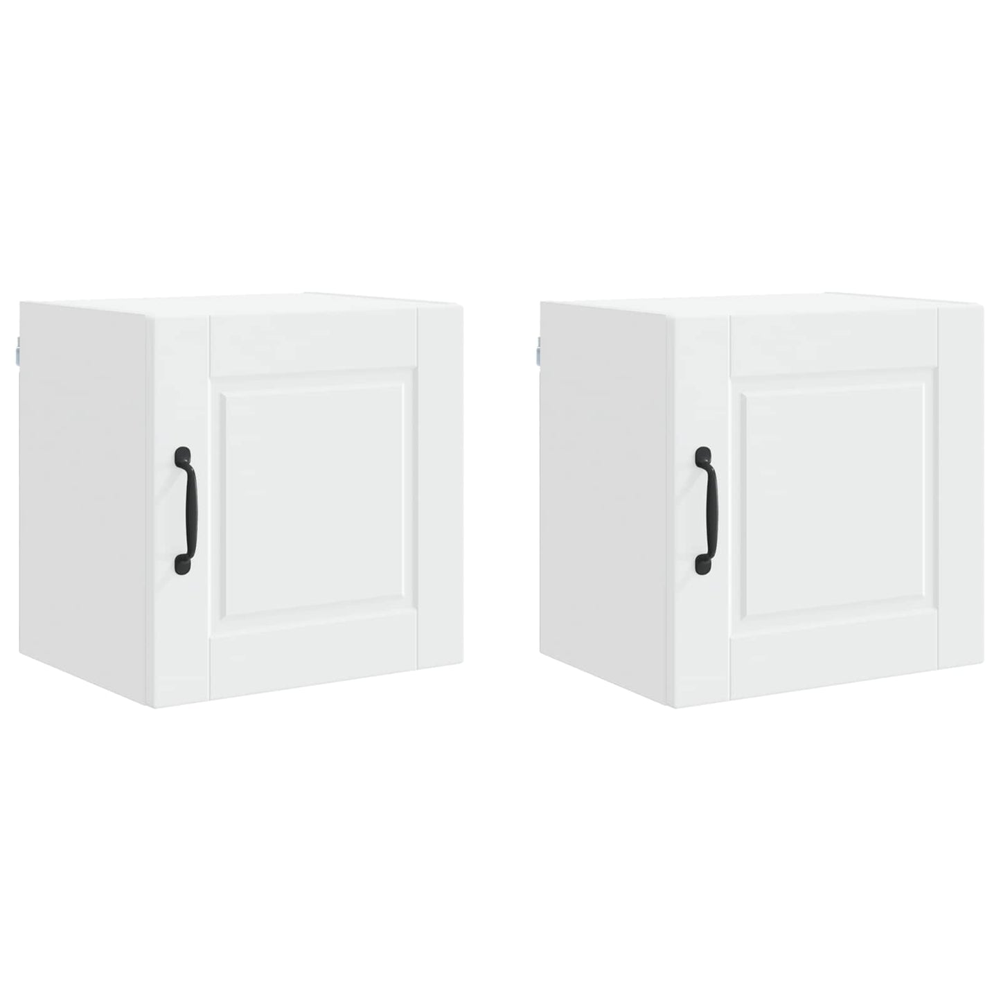 vidaXL Ντουλάπα Κουζίνας με ράφι με πόρτα 2 pcs Λευκό 40 x 31 x 40 εκ.