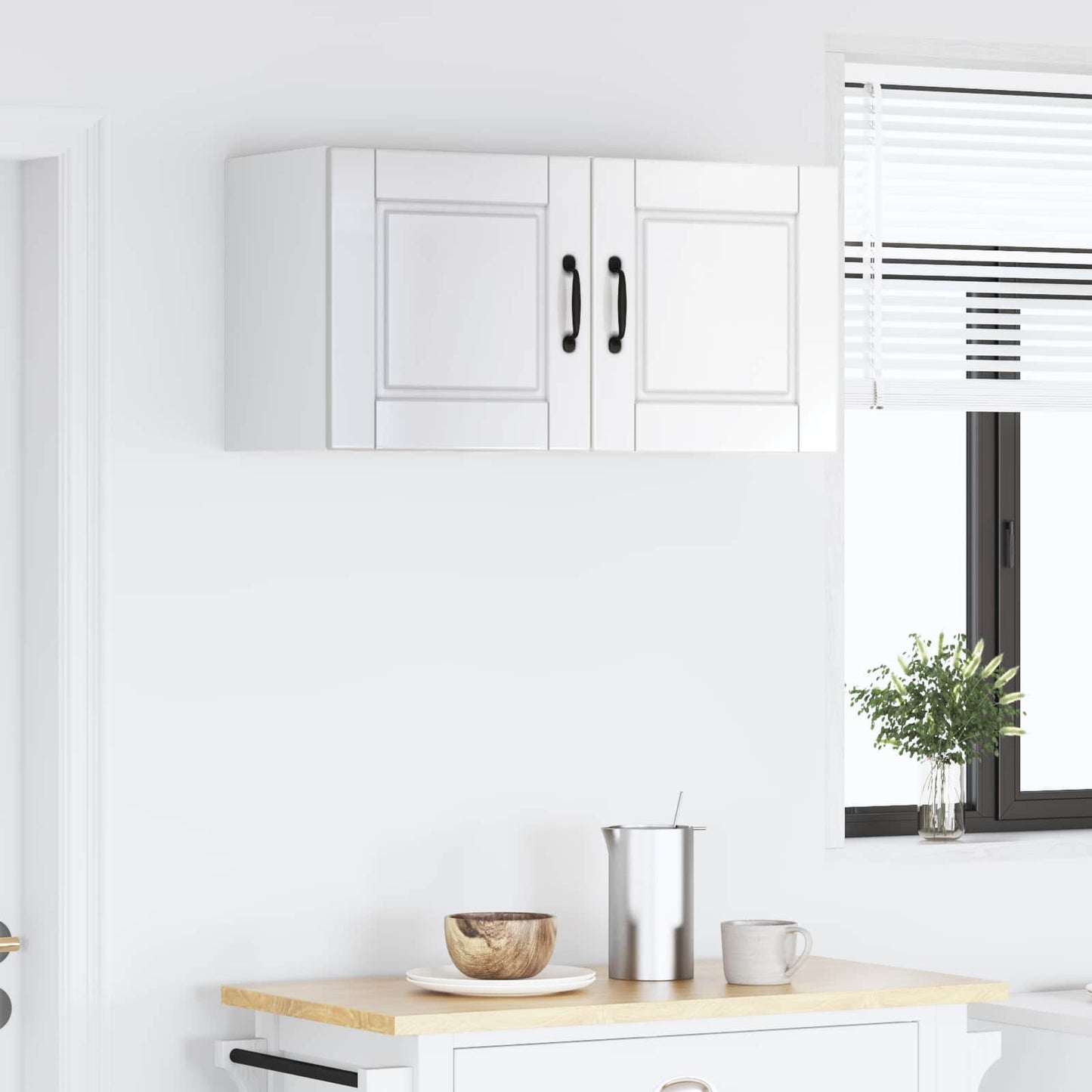 vidaXL Ντουλάπα Κουζίνας 2 pcs Υψηλής γυαλάδας λευκό 40 x 31 x 40 εκ.