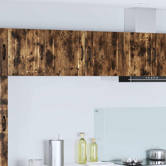 vidaXL Ντουλάπα Τοίχου PORTO 2 pcs Καπνιστό Δρύς 40 x 31 x 40 εκ.
