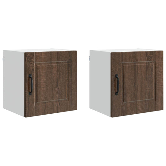vidaXL Ντουλάπα Τοίχου PORTO 2 pcs Καφέ δρυς 40 x 31 x 40 εκ.
