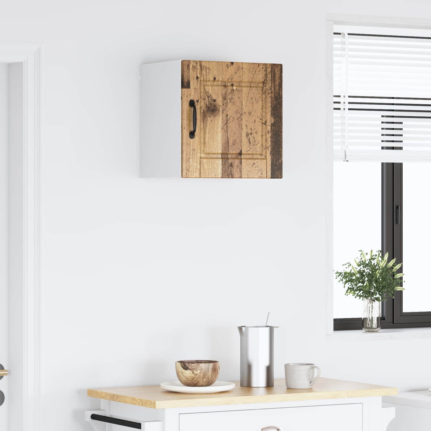 vidaXL Ντουλάπα Κουζίνας με ράφι Επιτοίχιο Παλιό ξύλο 40 x 31 x 40 εκ.