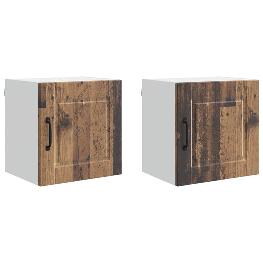 vidaXL Ντουλάπα Τοίχου PORTO 2 pcs Παλιό ξύλο 40 x 31 x 40 εκ.
