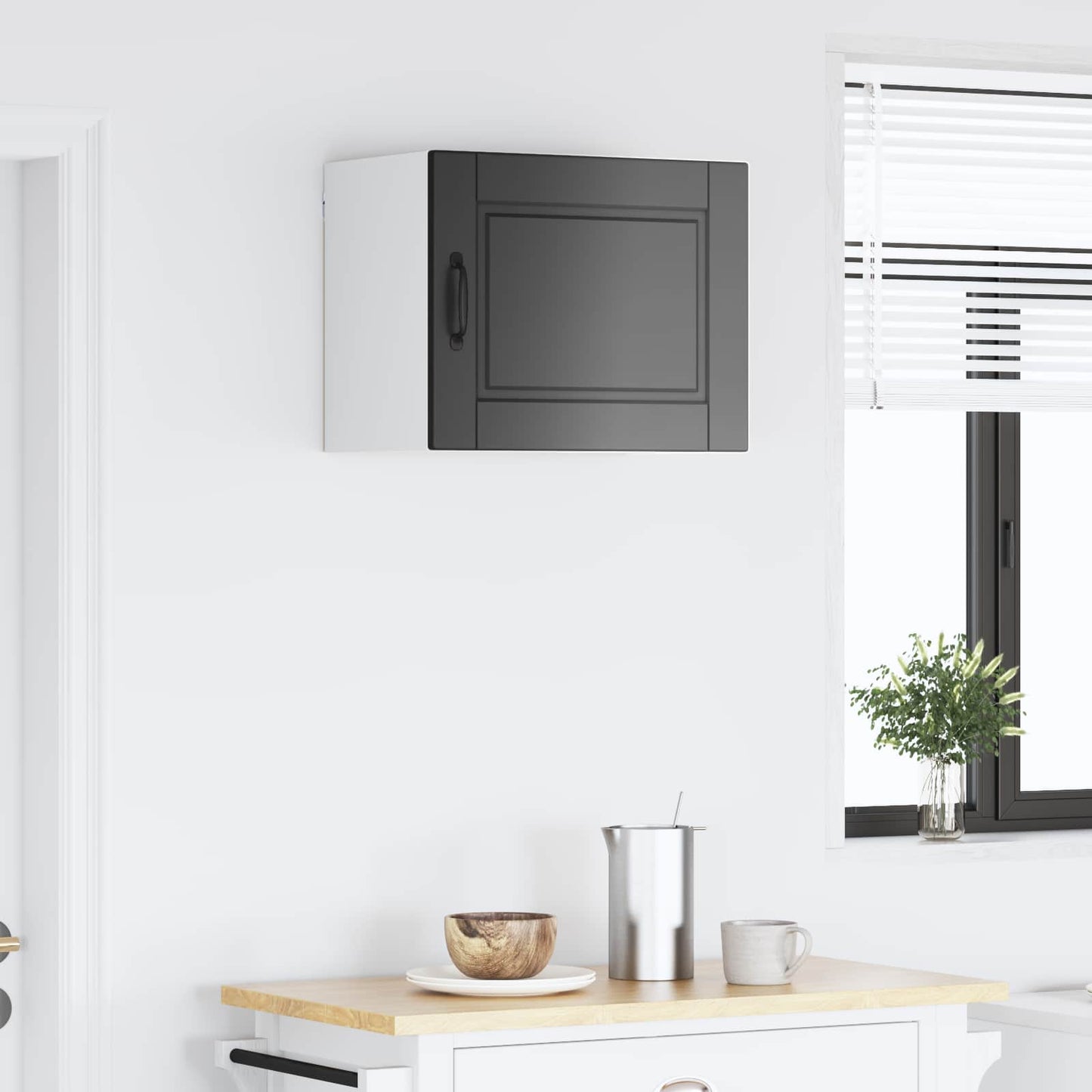 vidaXL Ντουλάπα Κουζίνας Μαύρο 50 x 31 x 40 εκ. Επεξεργασμένο ξύλο