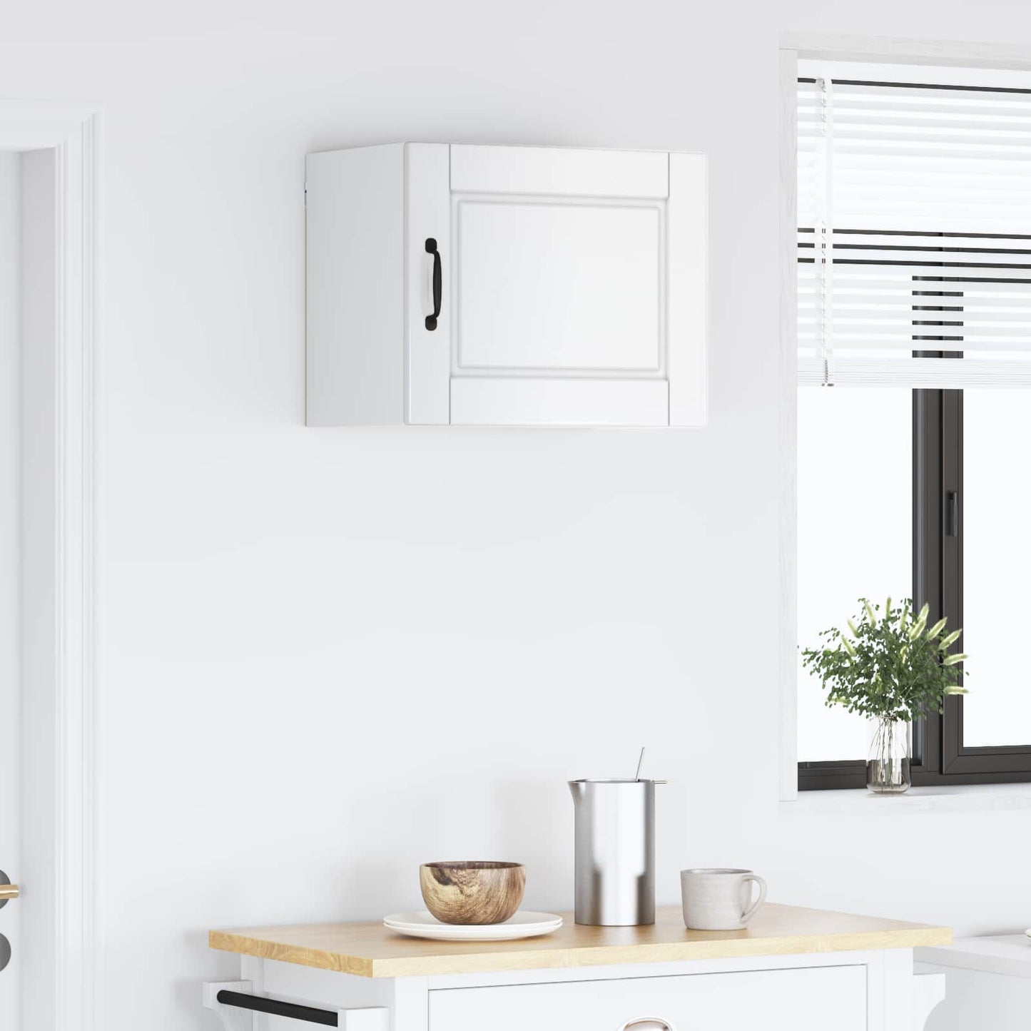 vidaXL Ντουλάπα Κουζίνας Υψηλής γυαλάδας λευκό 50 x 31 x 40 εκ.