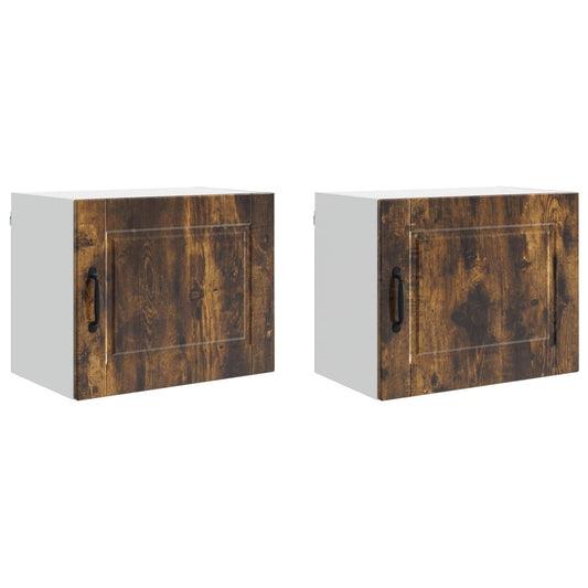vidaXL Ντουλάπα Τοίχου PORTO 2 pcs Καπνιστό Δρύς 50 x 31 x 40 εκ.