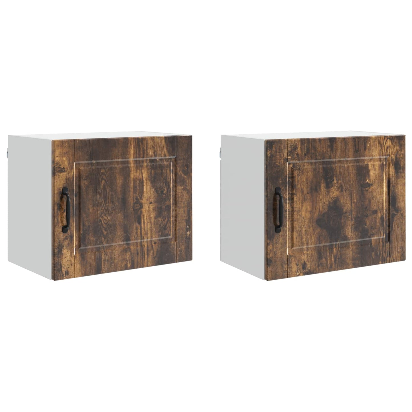 vidaXL Ντουλάπα Τοίχου 2 pcs Καπνιστό Δρύς 50 x 31 x 40 εκ.