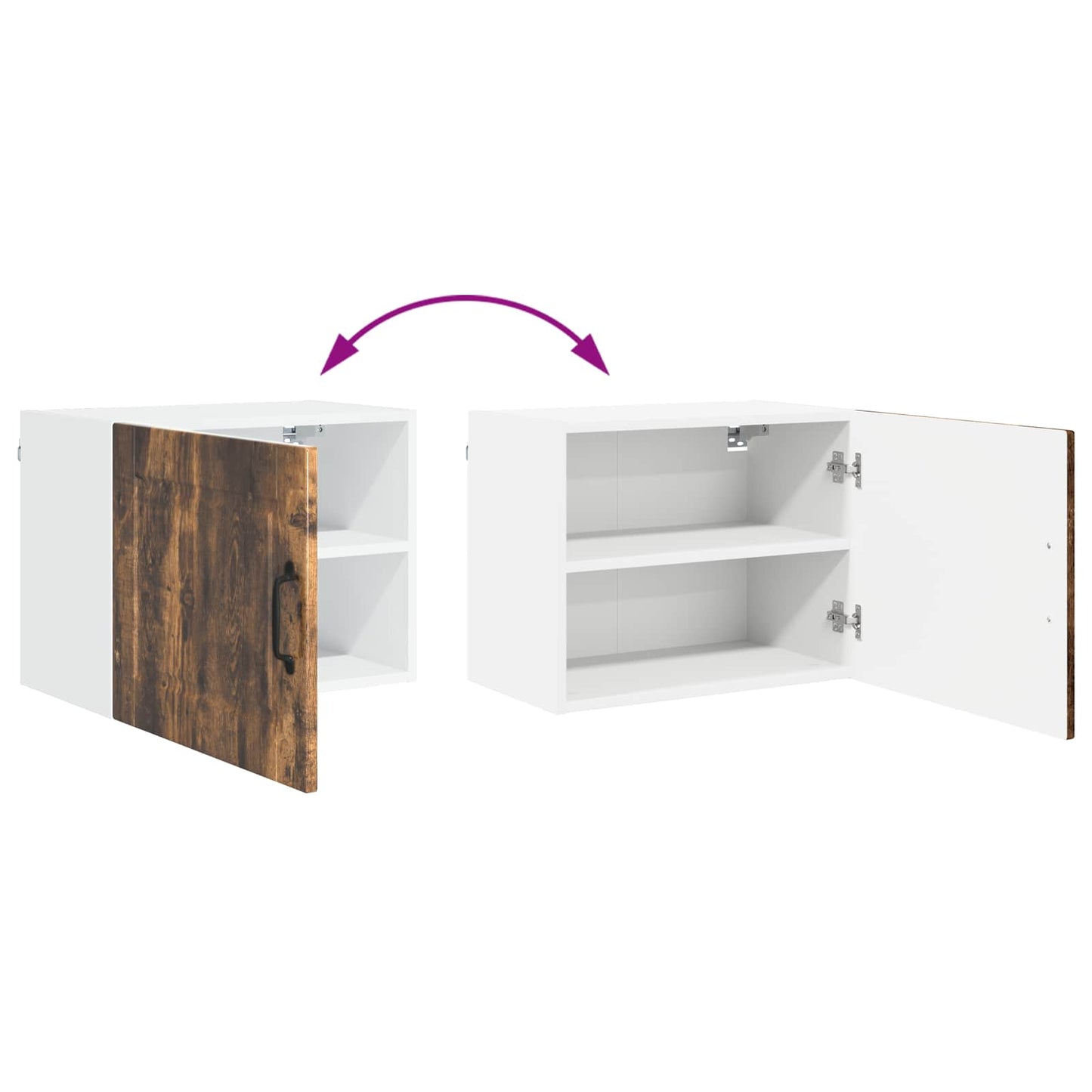 vidaXL Ντουλάπα Κουζίνας με ράφι 2 pcs Καπνιστό Δρύς 50 x 31 x 40 εκ.