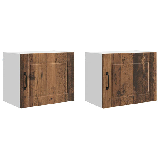 vidaXL Ντουλάπα Τοίχου PORTO 2 pcs Παλιό ξύλο 50 x 31 x 40 εκ.