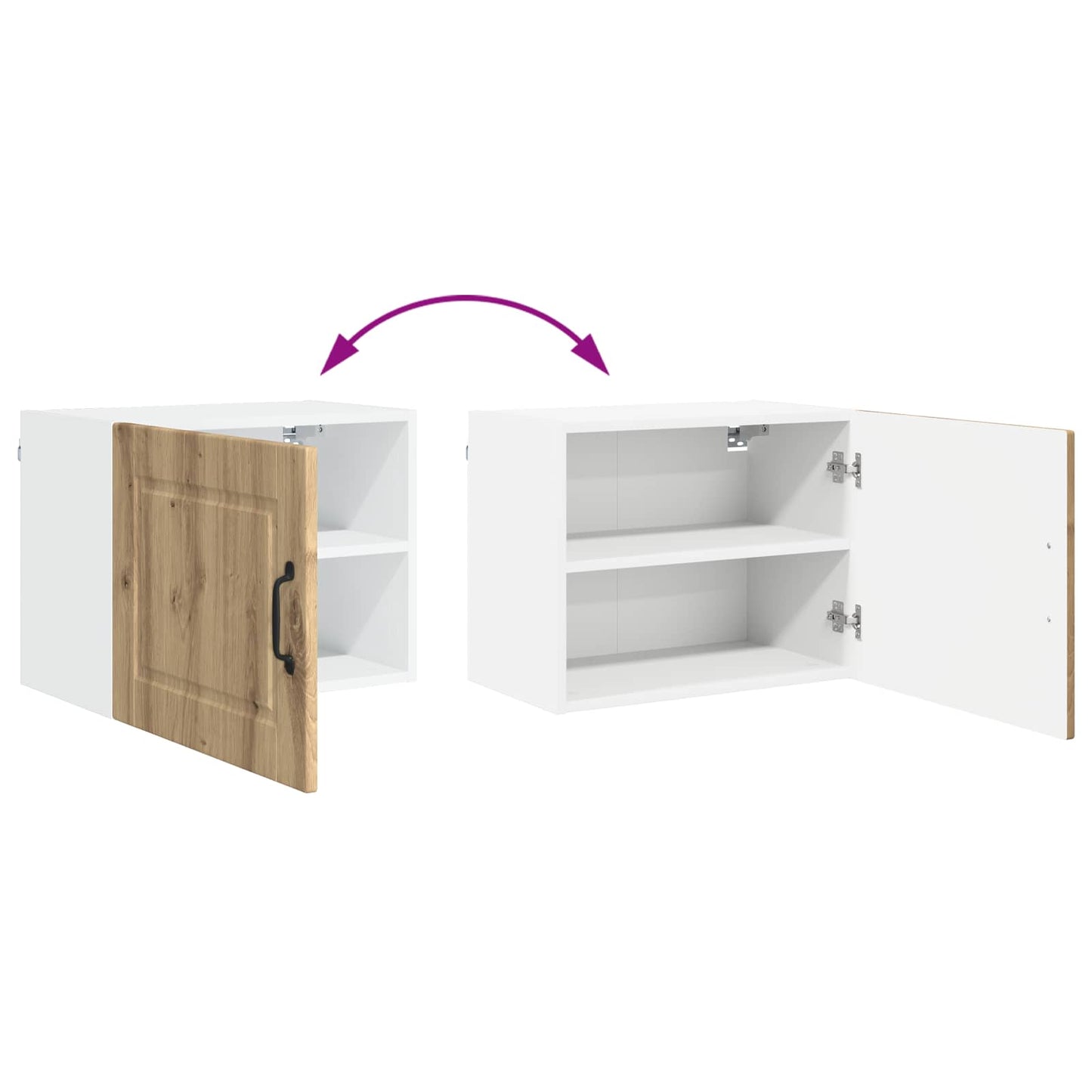 vidaXL Ντουλάπα Κουζίνας με ράφι με πόρτα Artisan Oak 50 x 31 x 40 εκ.