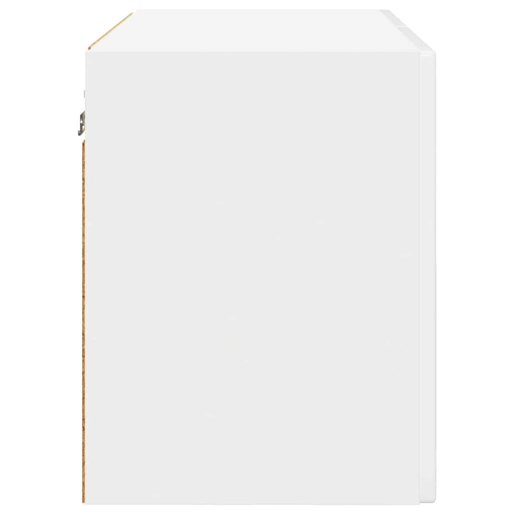 vidaXL Ντουλάπα Κουζίνας με ράφι Υψηλής γυαλάδας λευκό 60 x 31 x 40 εκ